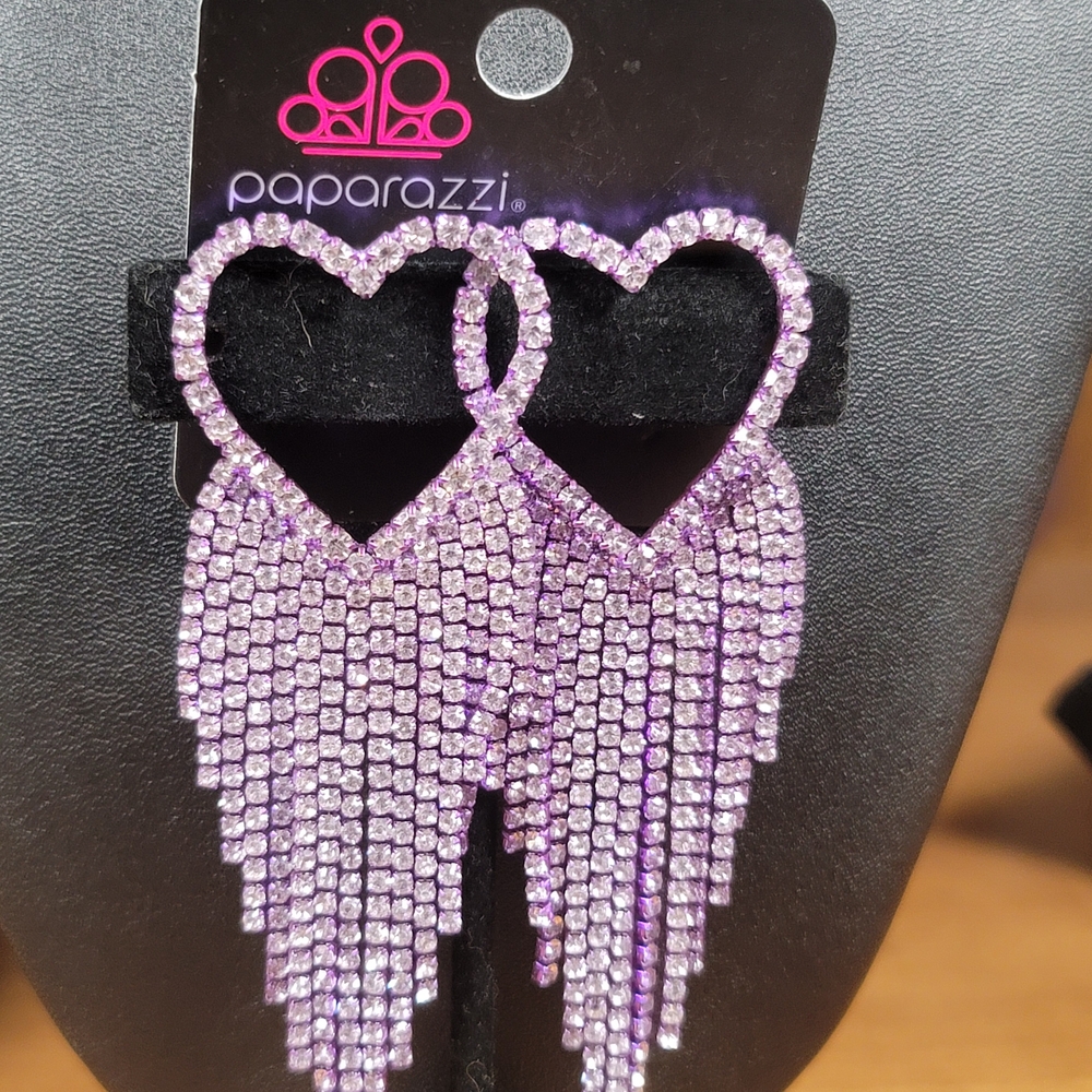 Paparazzi Sparkling Purple Fringe Earrings